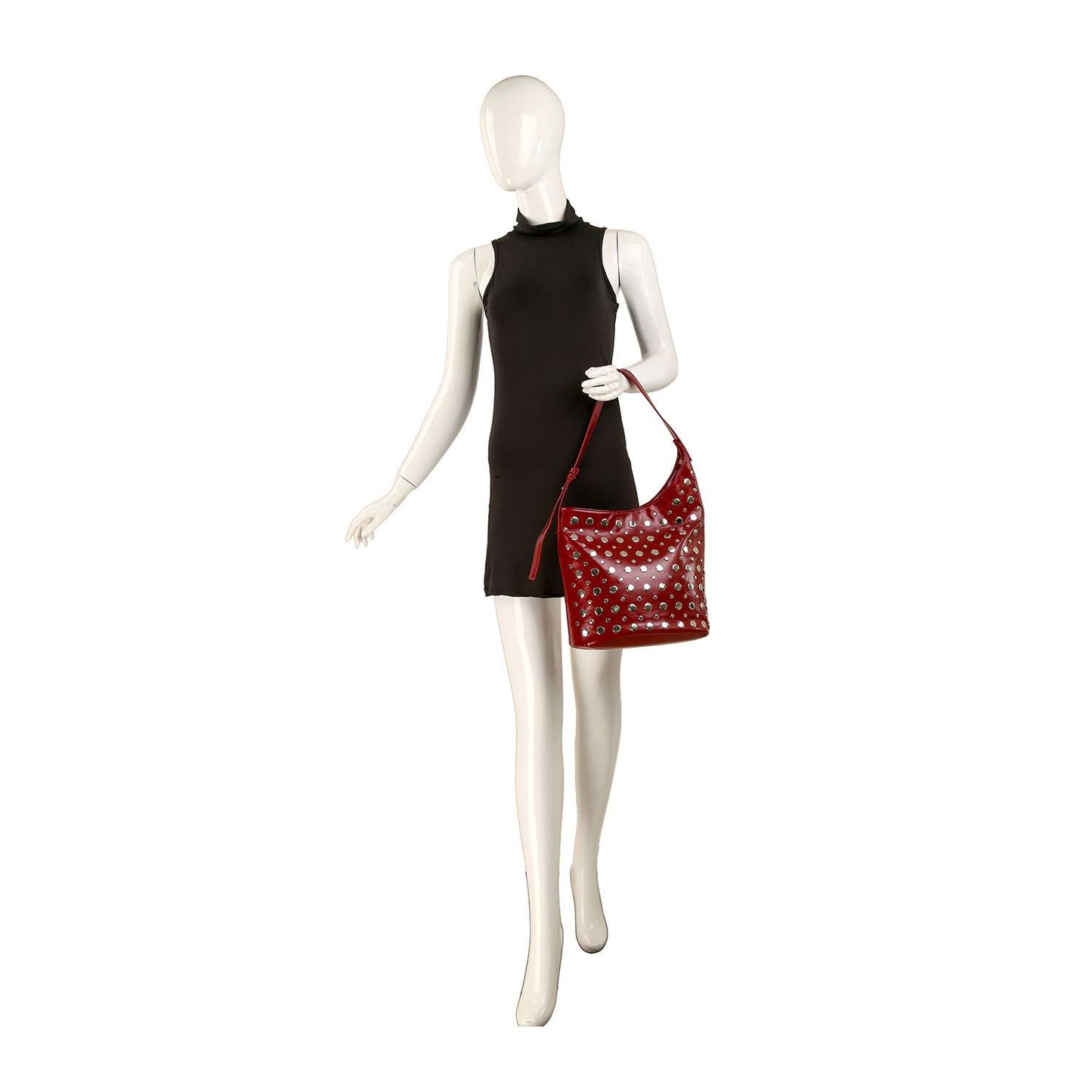 Unique Hobo Design Handbag: Red