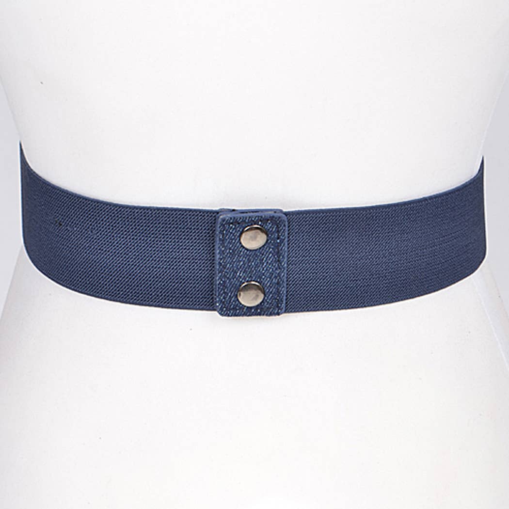 Knot Design Denim Belt: Dark Blue