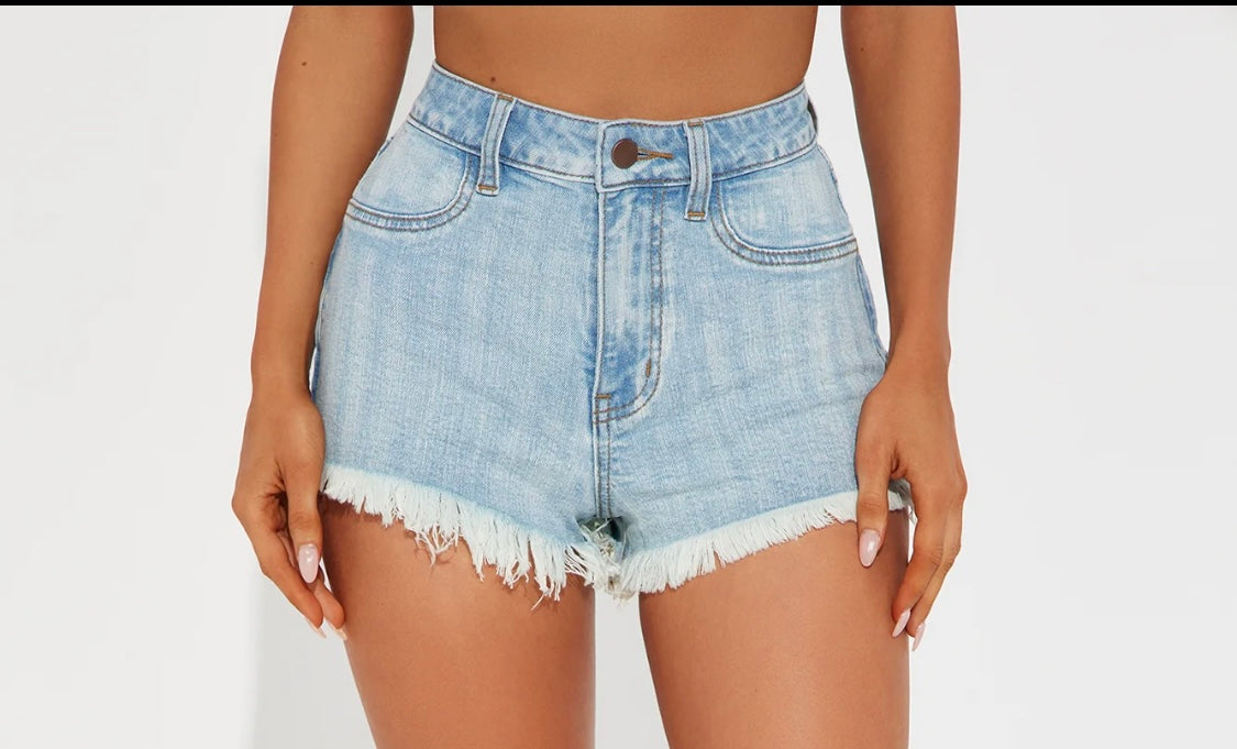 Denim Shorts w Zip