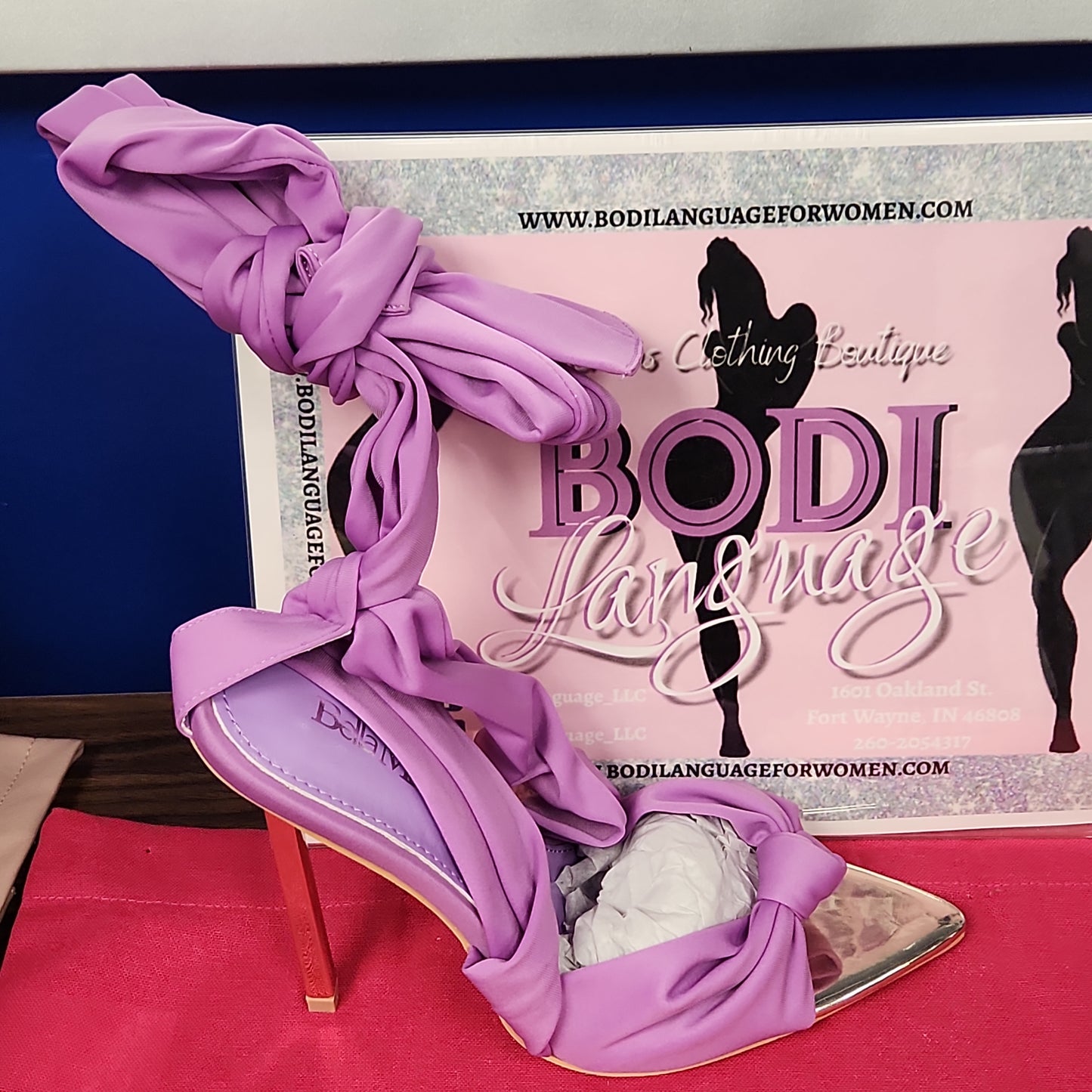 Purple Calf Wrap High Heel - Bodi Language for Women