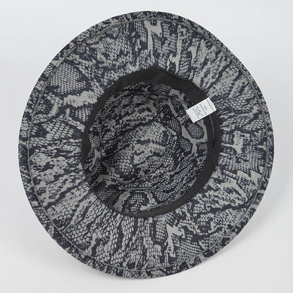 Snake Print Fedora Hat: Black Bodi Language for Women
