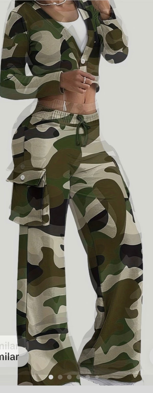 Two Piece Cargo Camo Set
