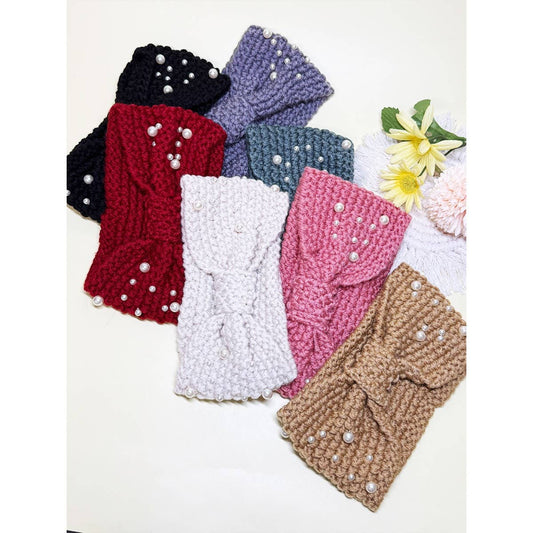 Fashion Head Wrap with Pearl Detail