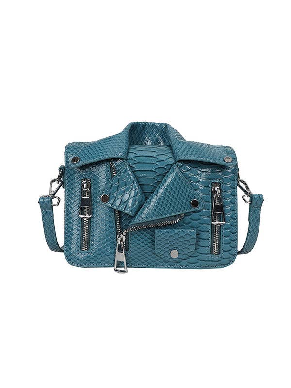 Asymmetric Chain Zipper Crossbody Bag- BLUE Bodi Language for Women