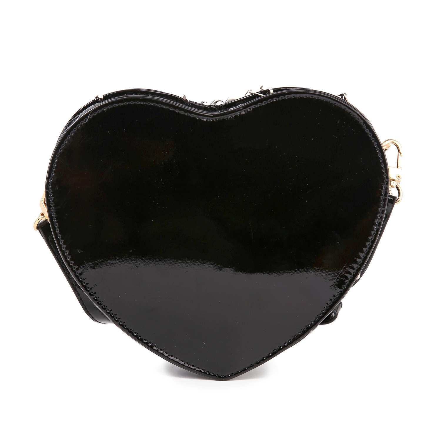 - Cross Accented Heart Design Shoulder Bag: Black Bodi Language for Women