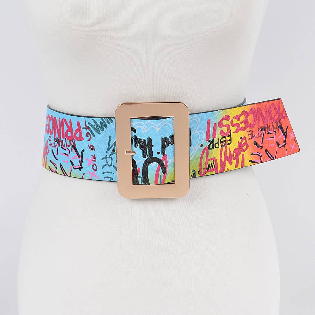 Graffiti Waist Belt: Multicolor