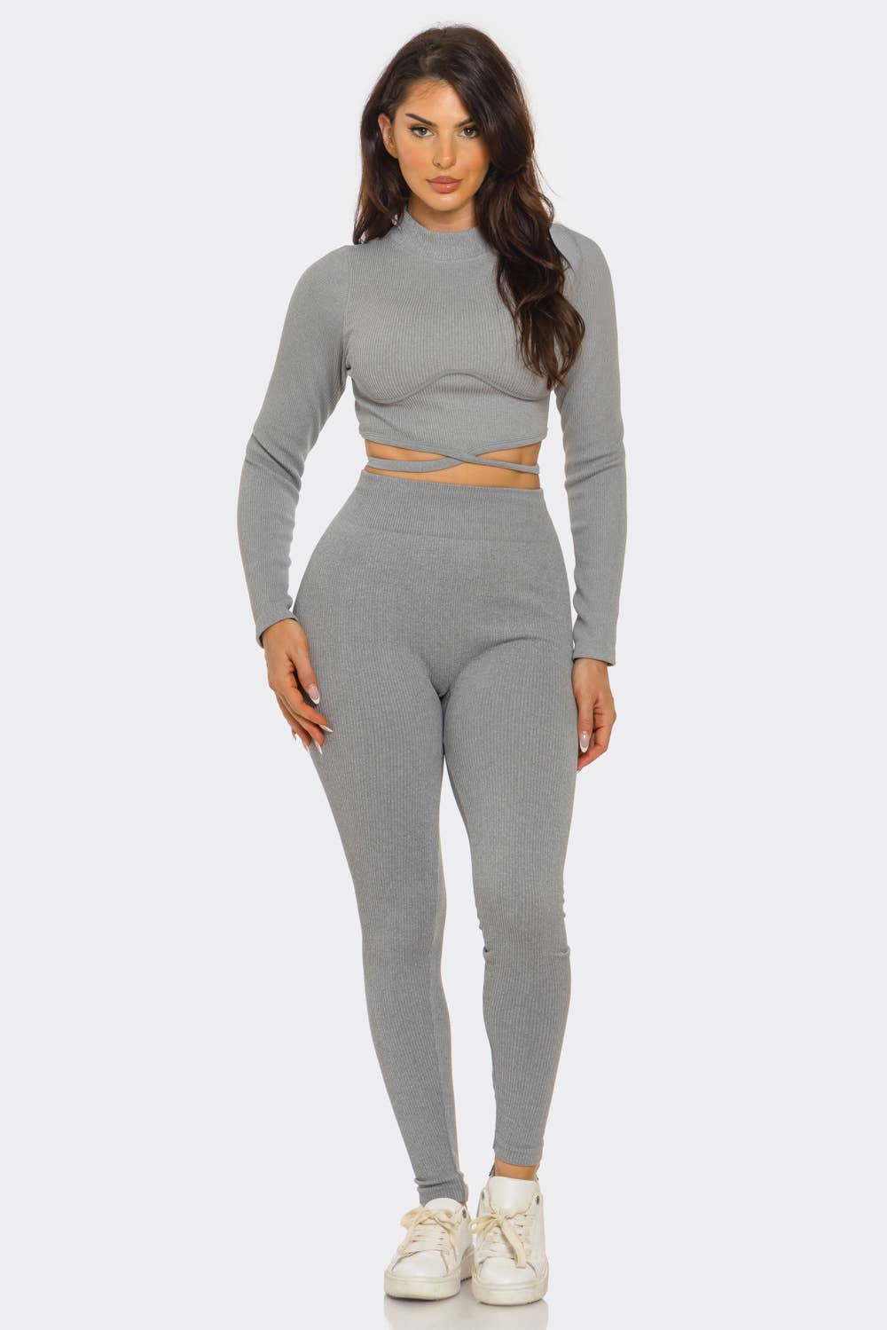 Plus Top And Legging Set: Red Orange