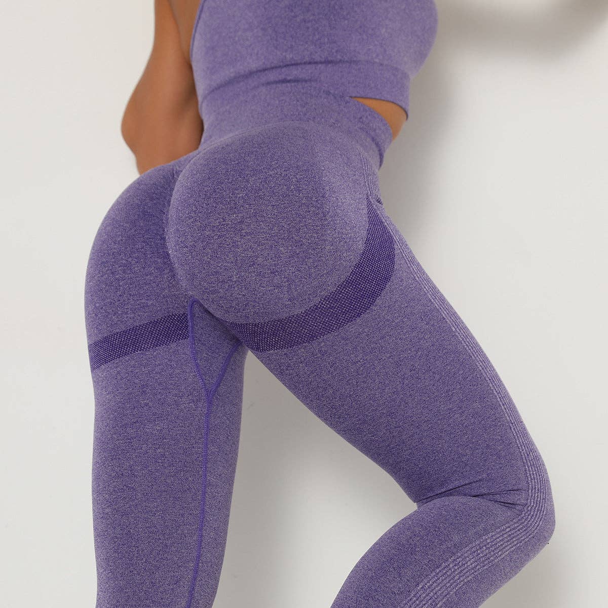 Seamless High-Waisted Contouring Legging-PURPLE Bodi Language for Women