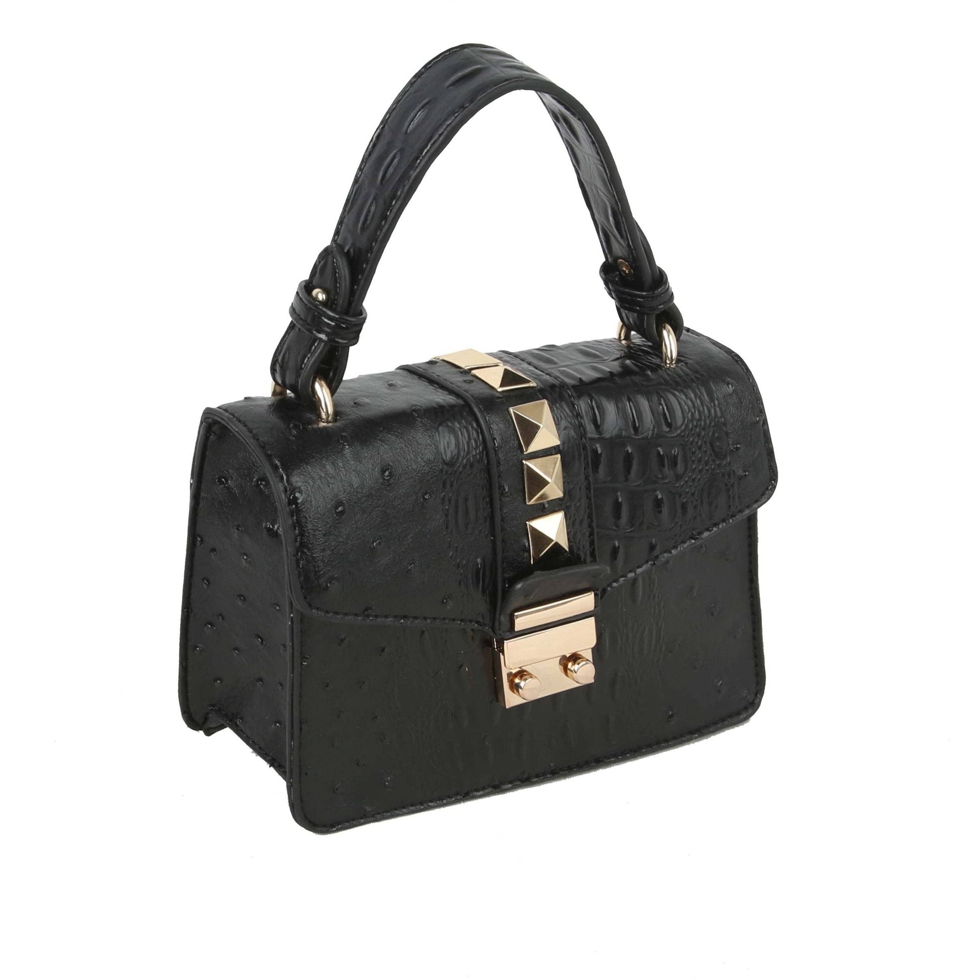 Women's Satchel Purse - Vegan Leather: BLACK Bodi Language for Women