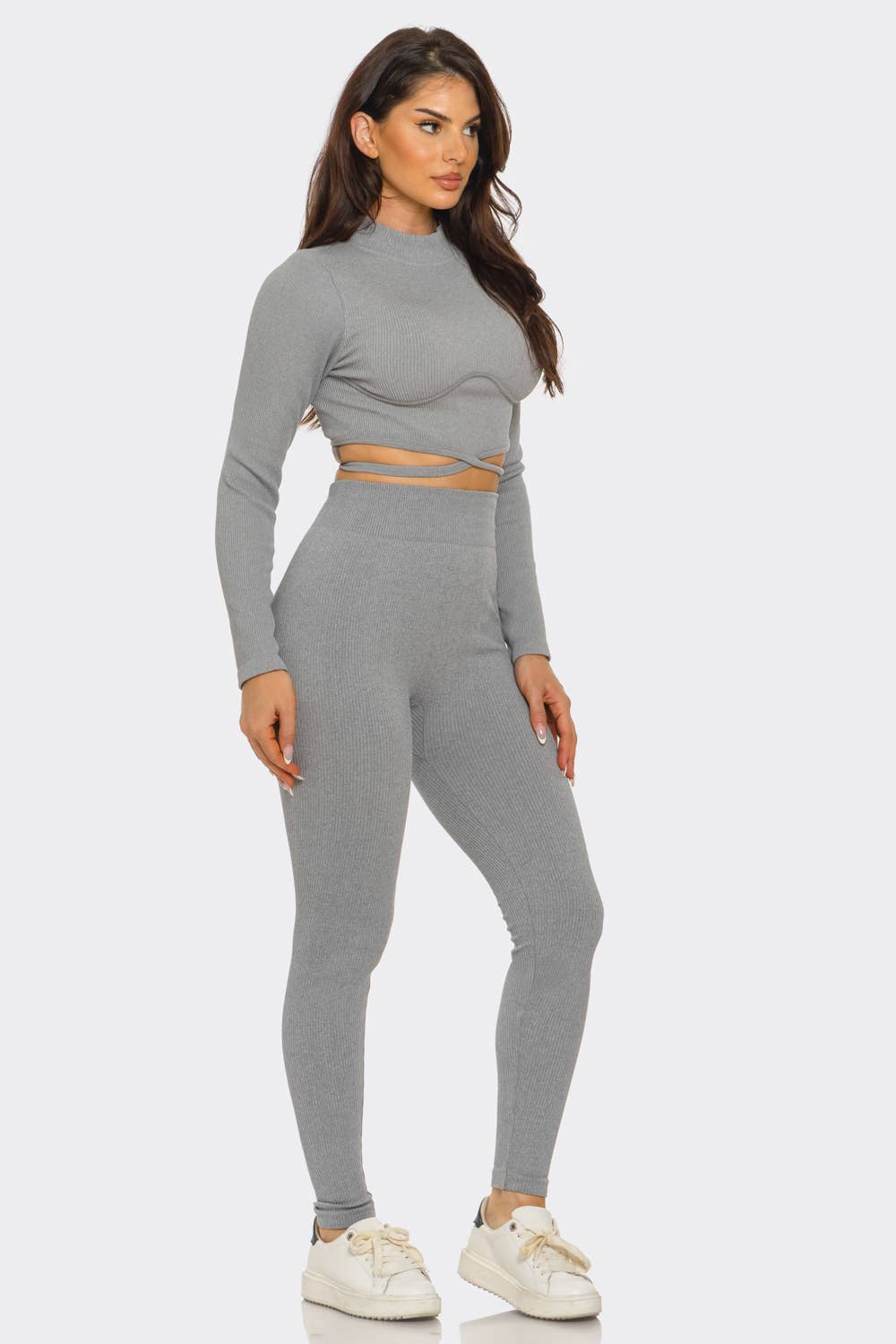 Plus Top And Legging Set: Red Orange