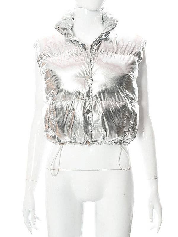 Drawstring Vest -SILVER Bodi Language for Women