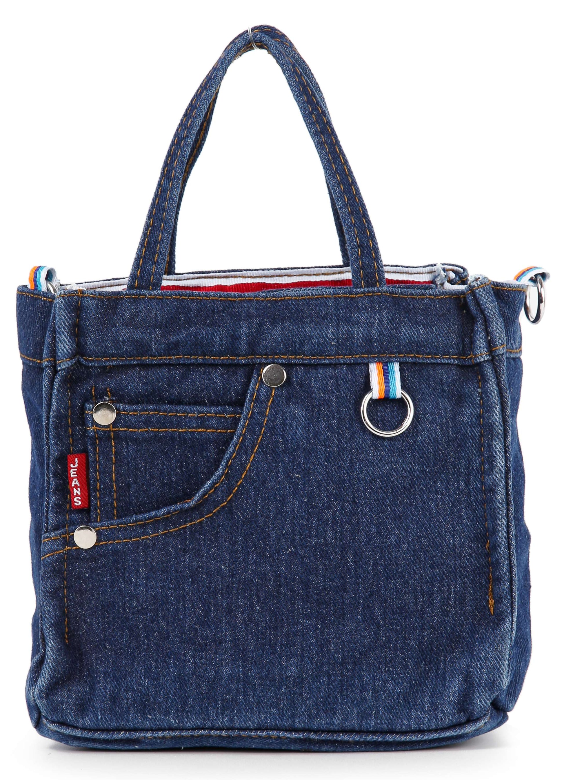 Petite Denim Hand Tote: Dark Blue Bodi Language for Women