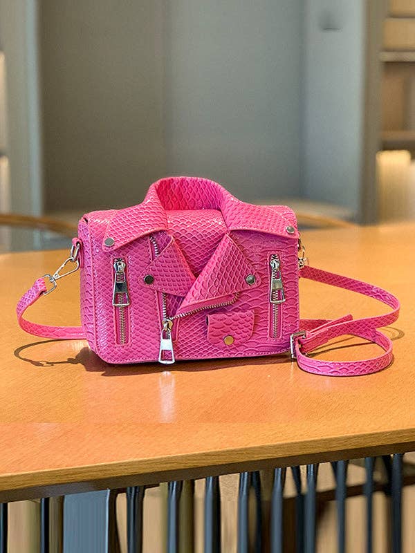 Asymmetric Chain Zipper Crossbody Bag-PINK Bodi Language for Women