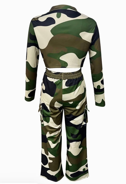 Two Piece Cargo Camo Set