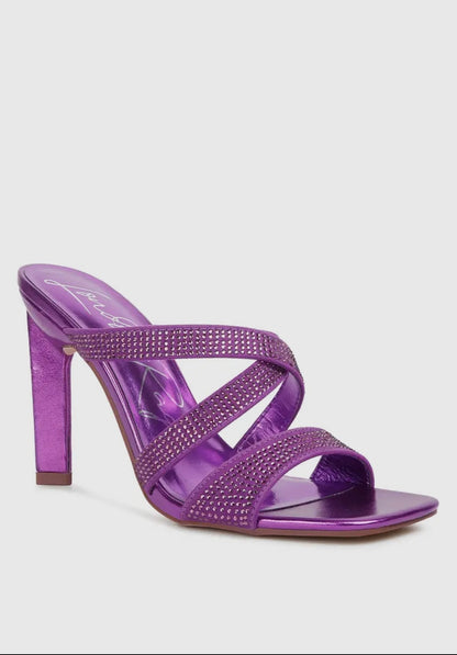 Wapit Rhinestone Embellished Straps Sandals