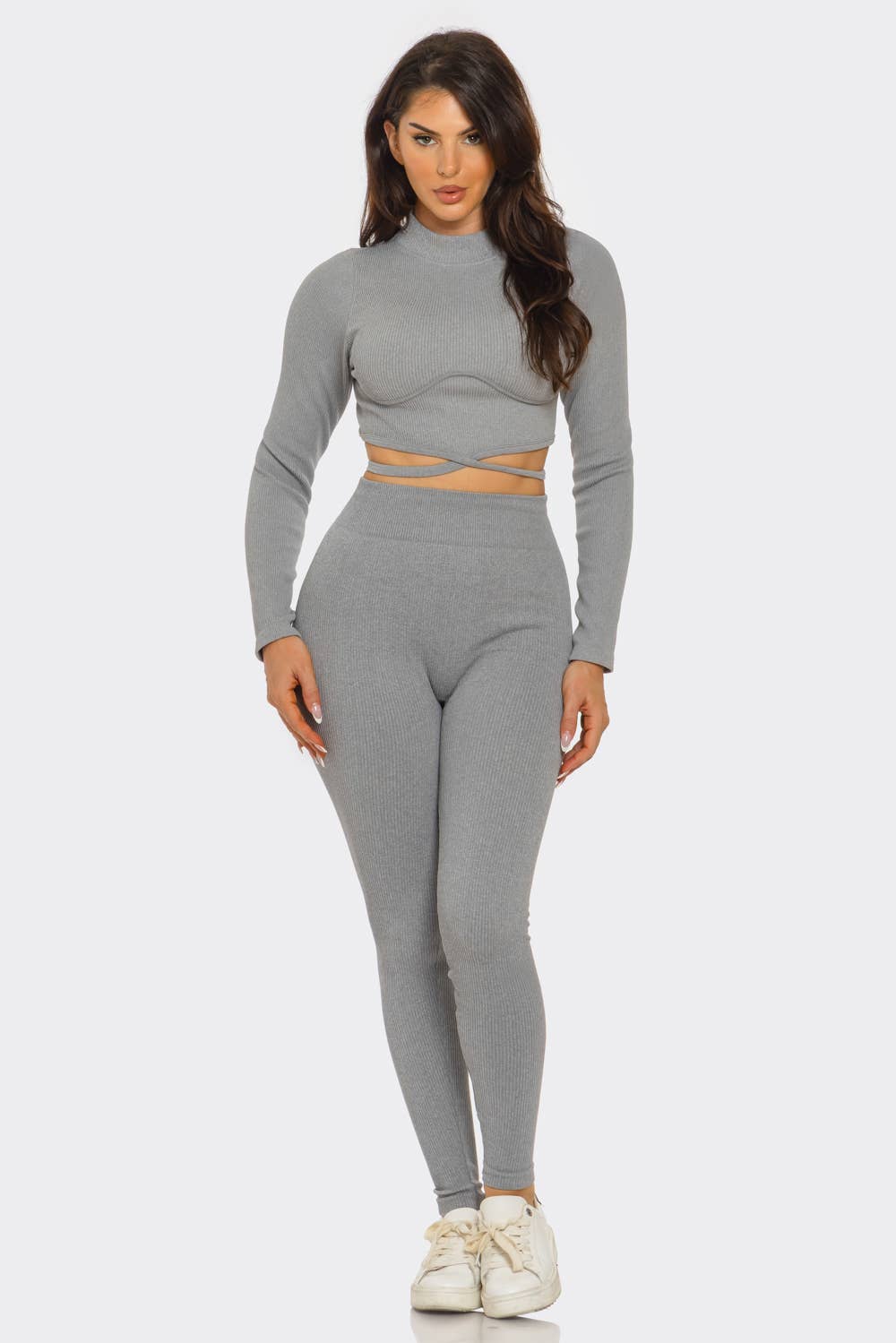 Plus Top And Legging Set: Red Orange