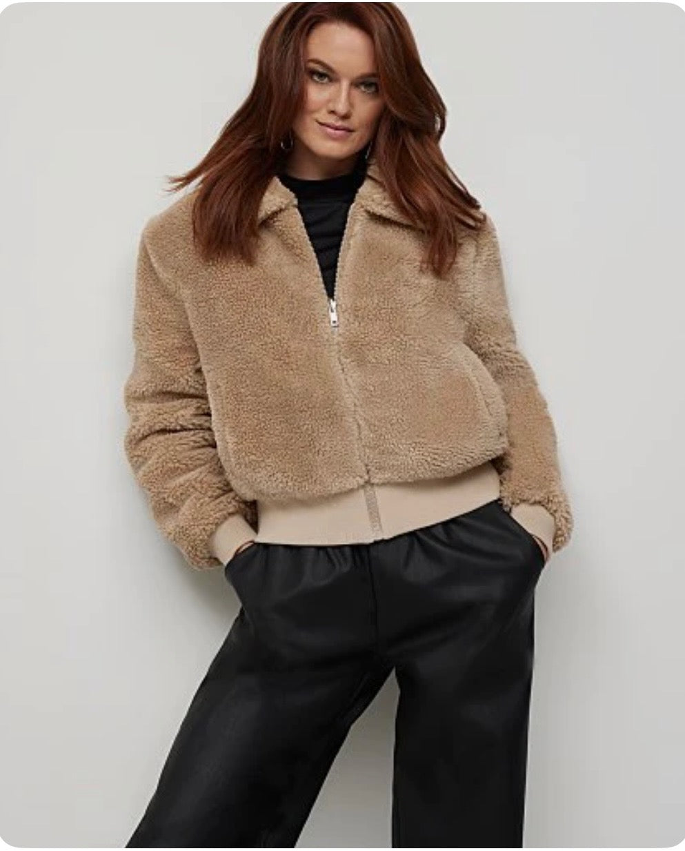 Cozy Faux-Fur Bomber Jacket - Bodi Language for Women