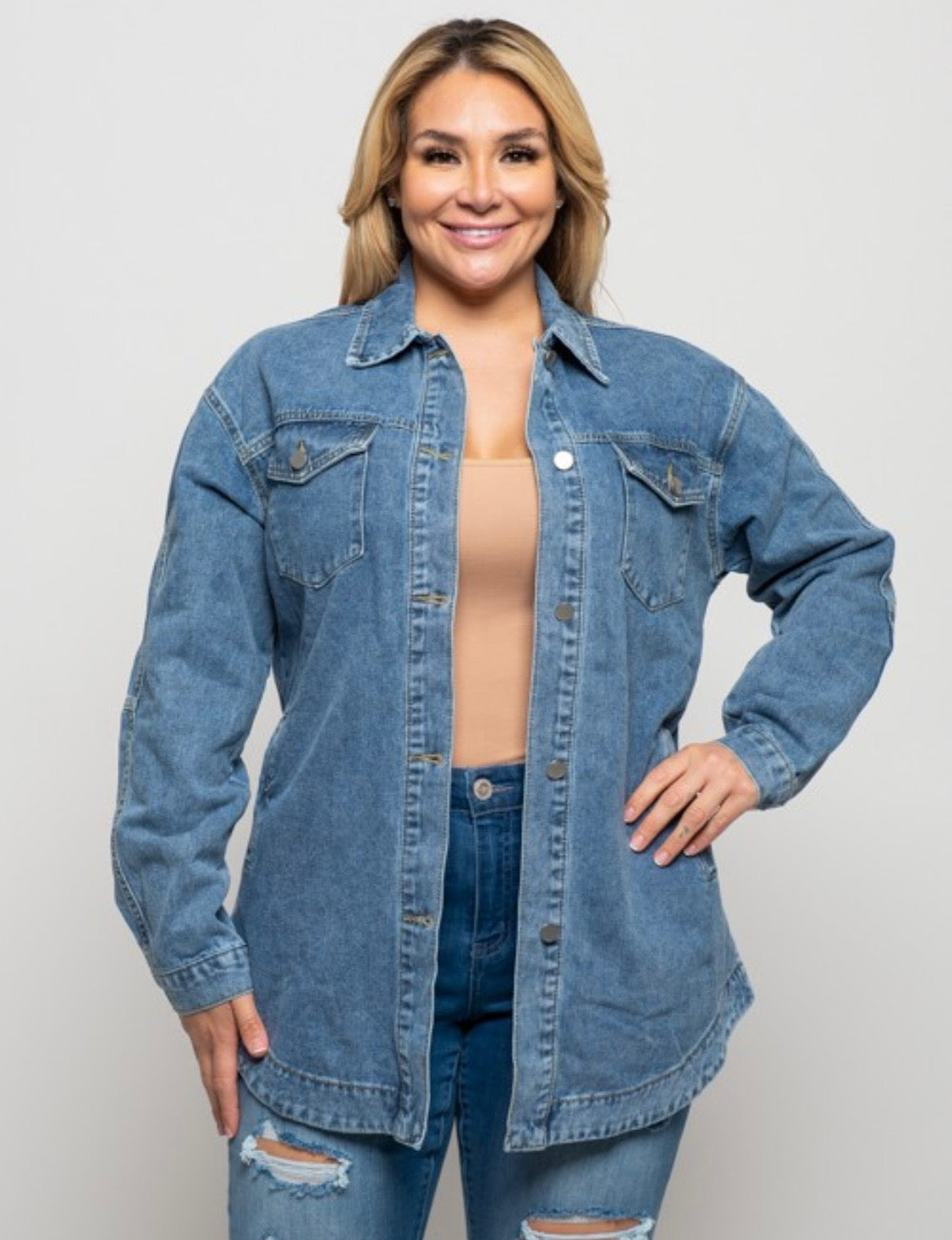 Denim Shacket - Bodi Language for Women