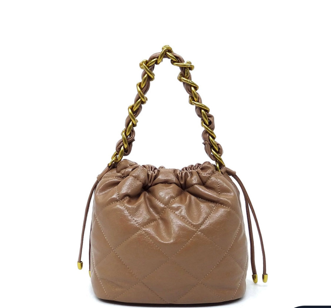 Quilted Chain Link Bucket Bag Bodi Language for Women