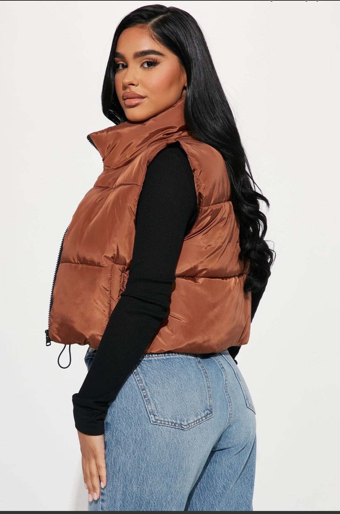 Statement Puffer Vest- Mocha Bodi Language for Women