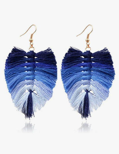 Blue Ombre’ Layered Tassel Earrings Bodi Language for Women