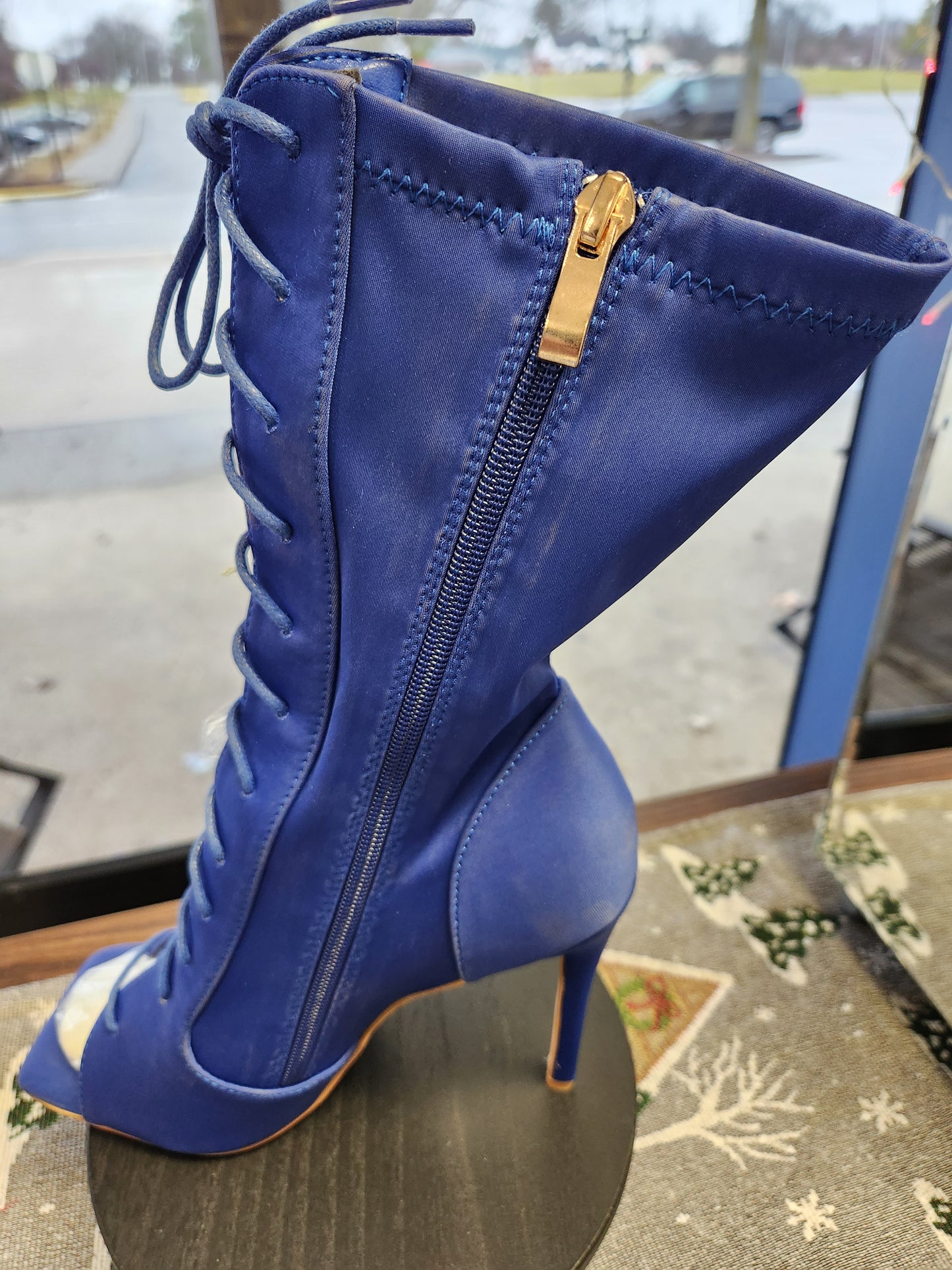 Royal Blue Lace up Bootie - Bodi Language for Women