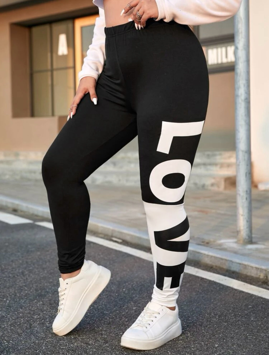 Two -Tone Love Leggings - Bodi Language for Women