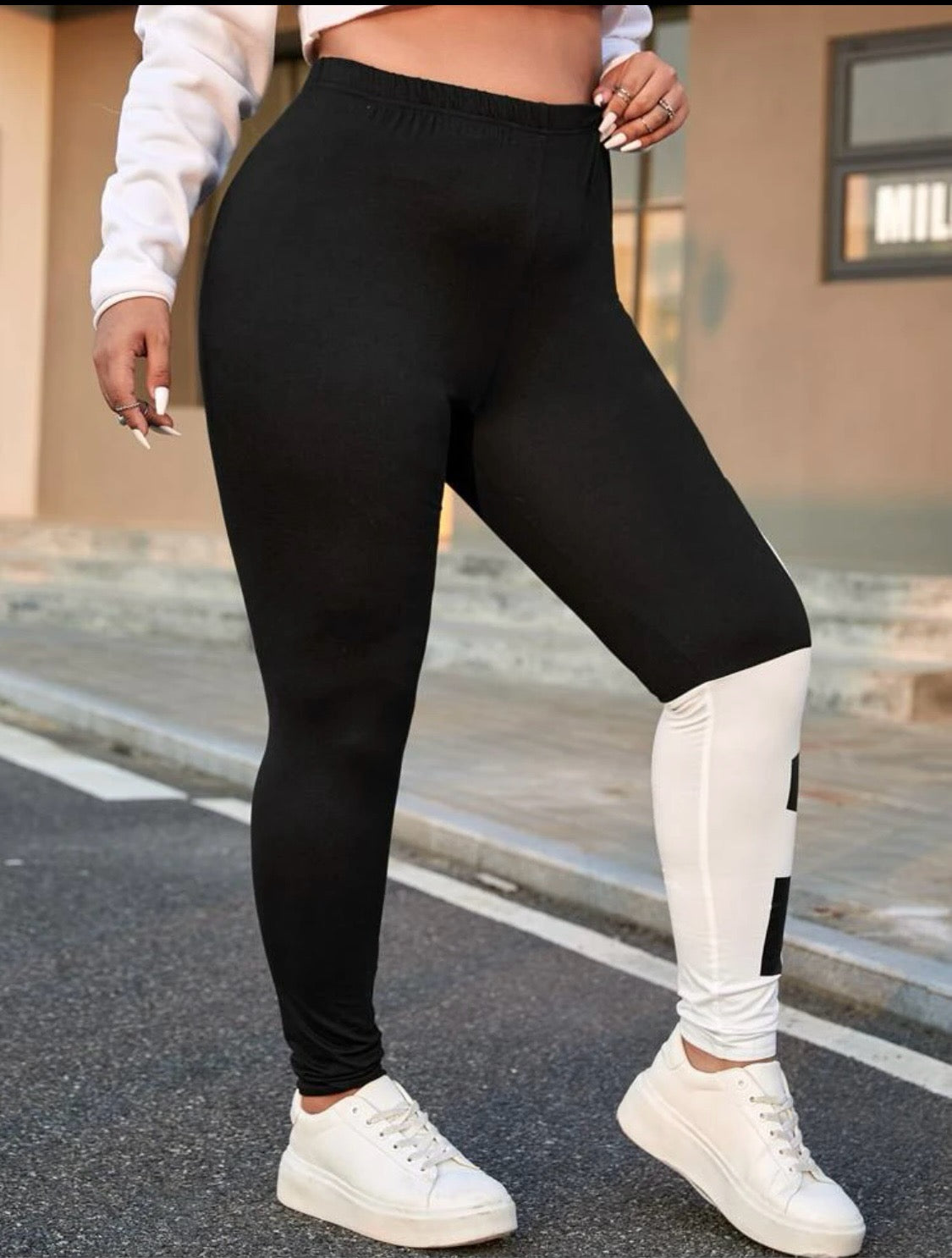 Two -Tone Love Leggings - Bodi Language for Women