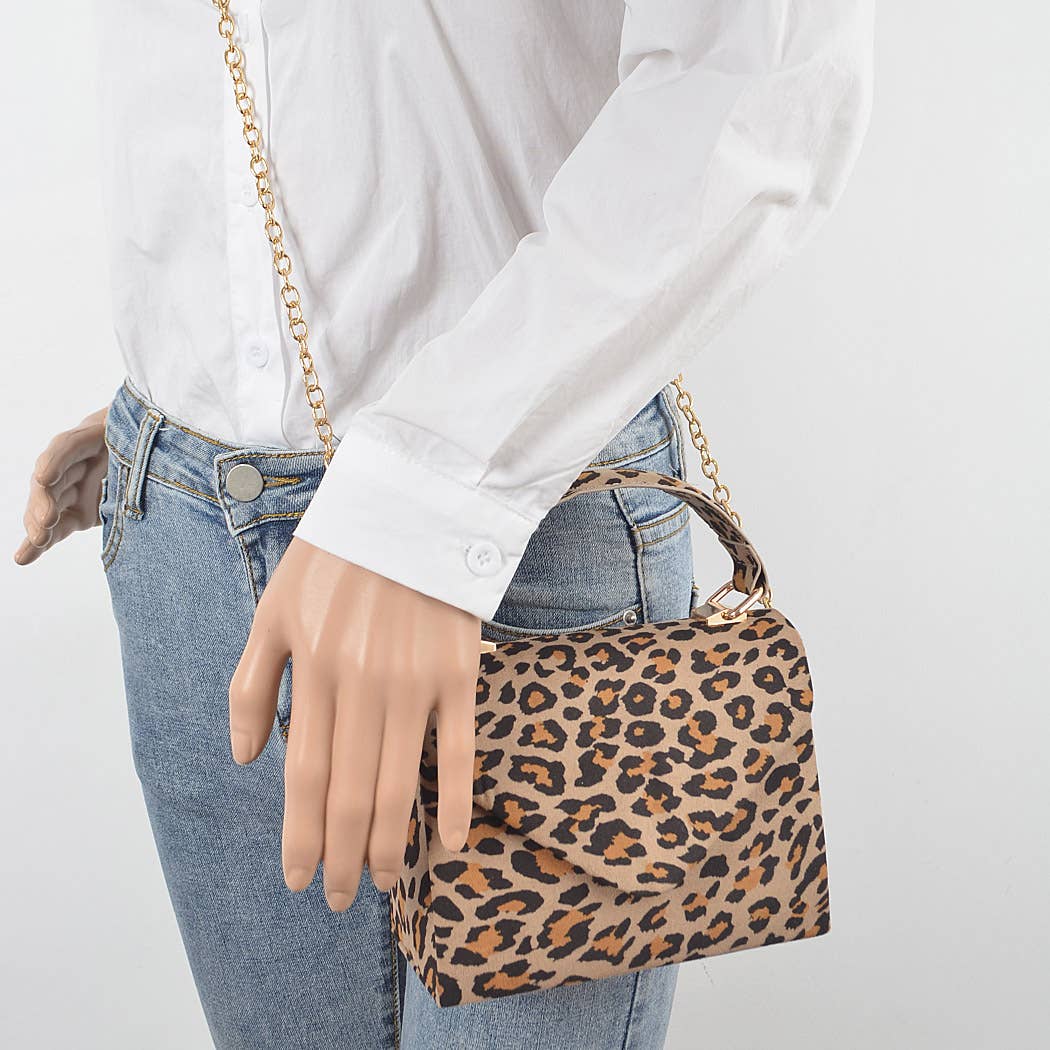 Leo Micro Suede Crossbody Bag: Beige Bodi Language Boutique