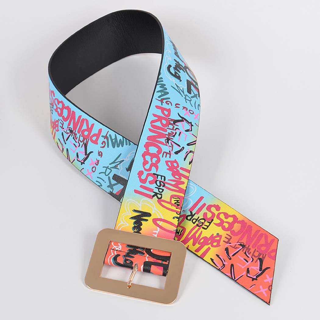 Graffiti Waist Belt: Multicolor
