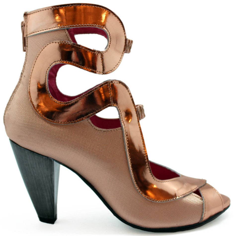 Chanii B - Serpent - Rose Gold- heeled sandal: 38 Chanii B