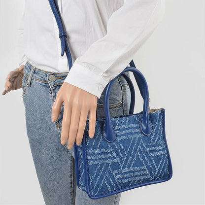 Denim Medium Tote Bag: Blue