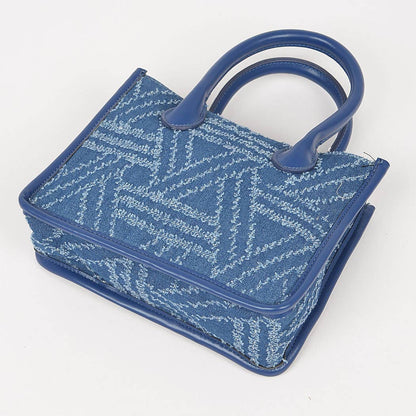 Denim Medium Tote Bag: Blue