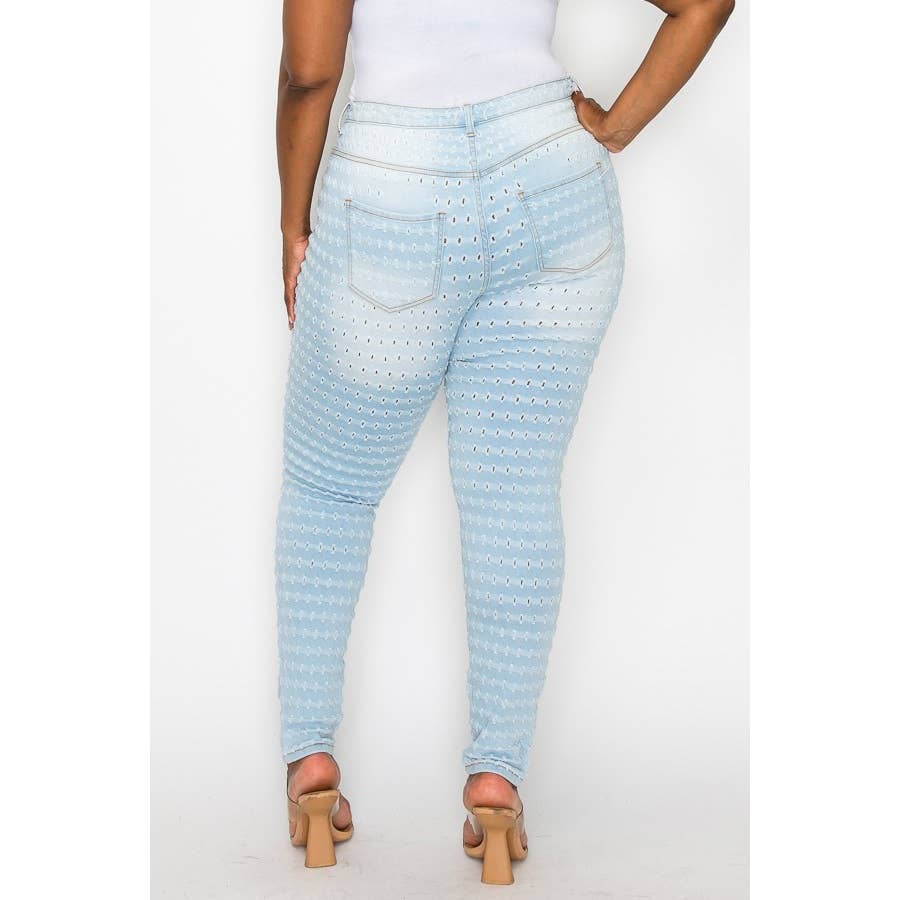 Plus Size: Highwaisted Skinny Jeans: WASHED DENIM Bodi Language for Women