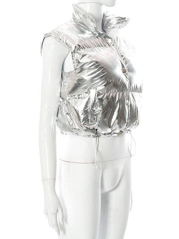 Drawstring Vest -SILVER Bodi Language for Women