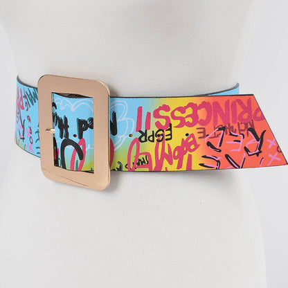 Graffiti Waist Belt: Multicolor