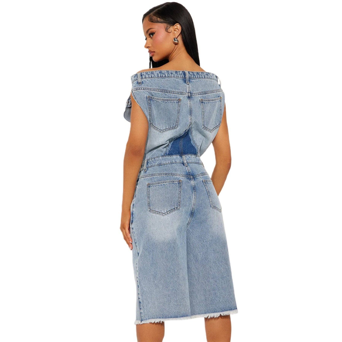 FASHION DENIM ROMPER