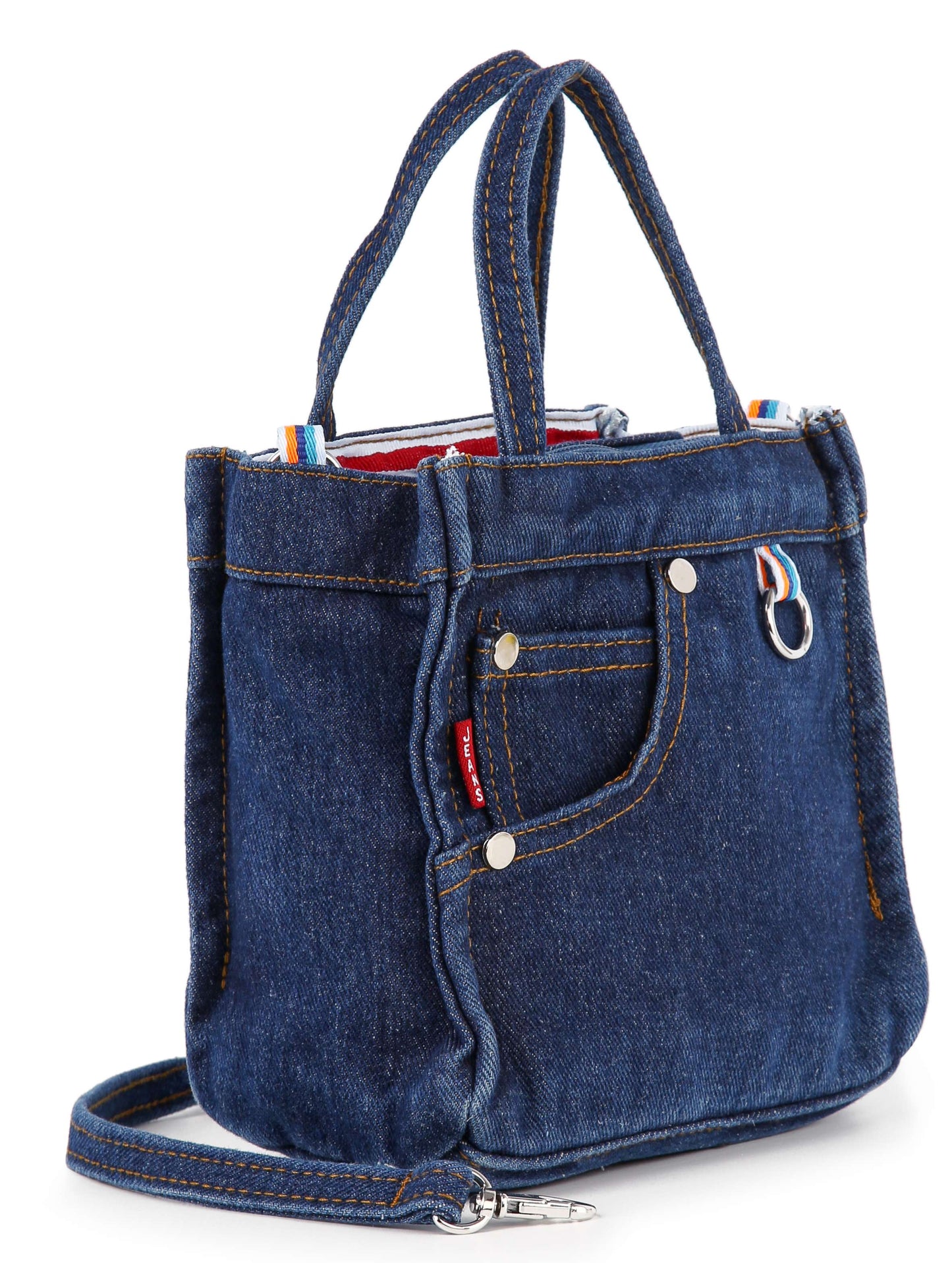 Petite Denim Hand Tote: Dark Blue Bodi Language for Women