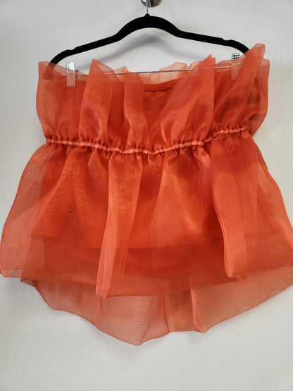 - Plus Size Organza Tulle Tube Crop Top Bodi Language for Women