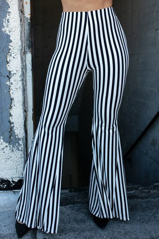 Black & White Stripe casual pants Bodi Language for Women