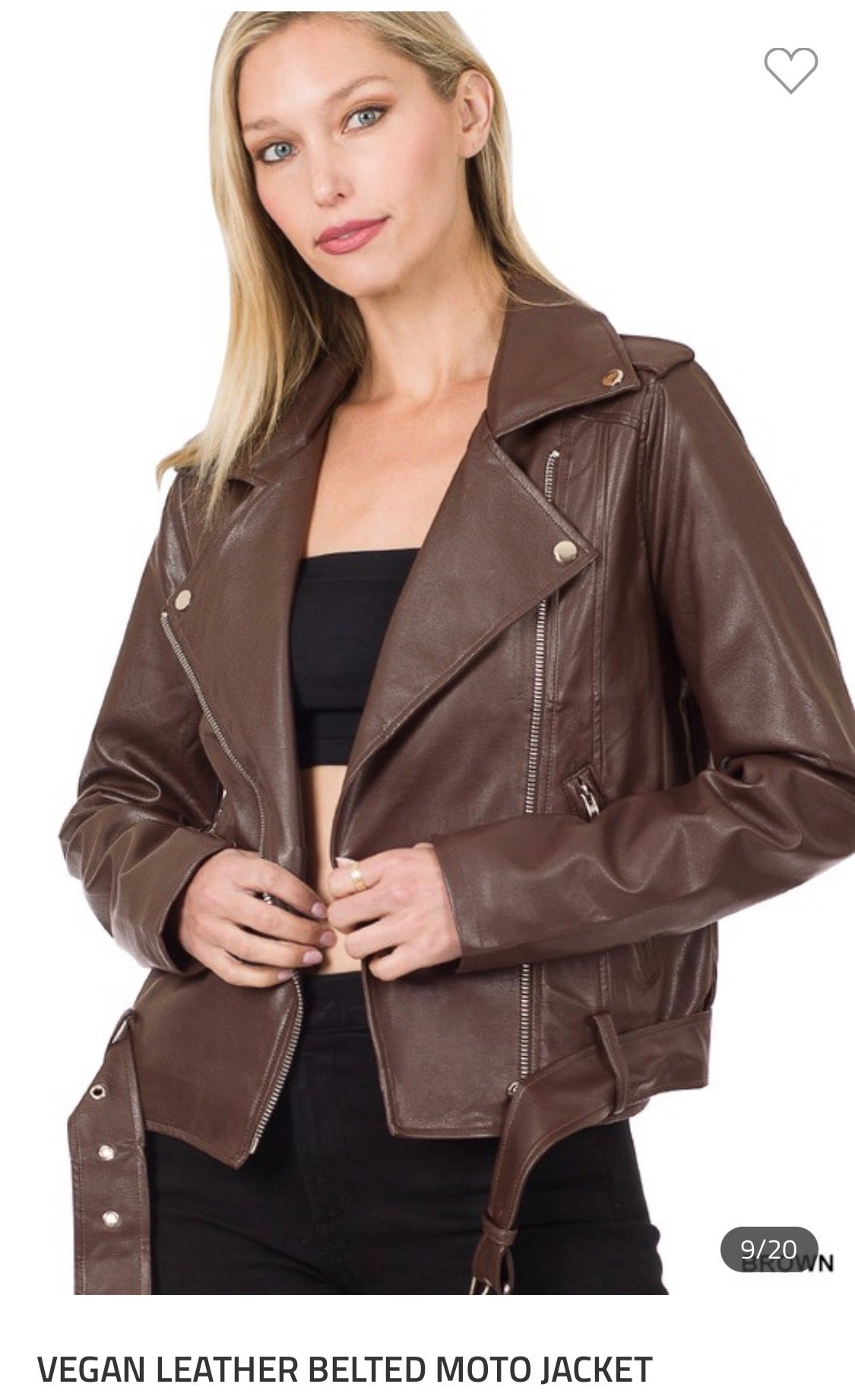 Brown Moto Jacket - Bodi Language for Women