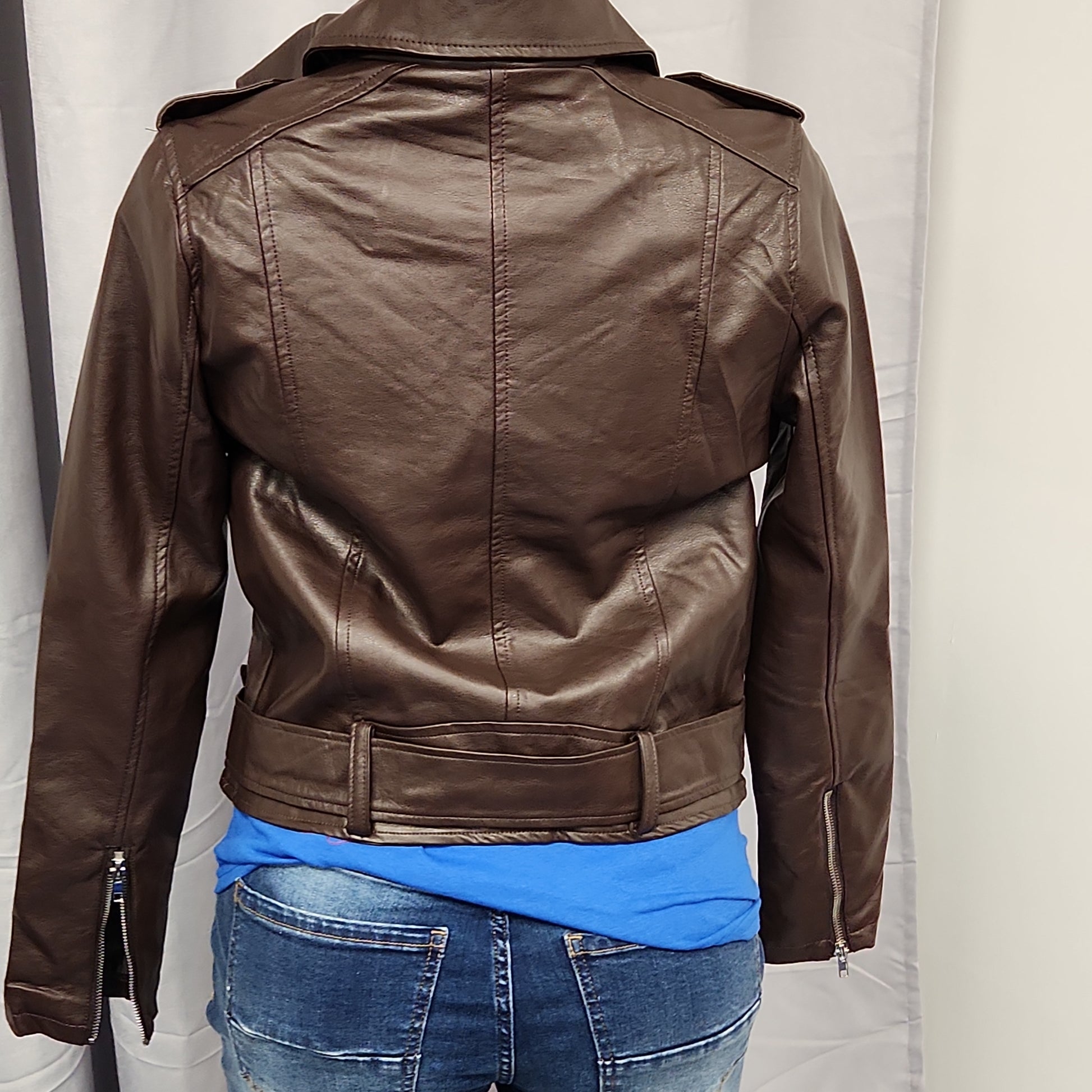 Brown Moto Jacket - Bodi Language for Women