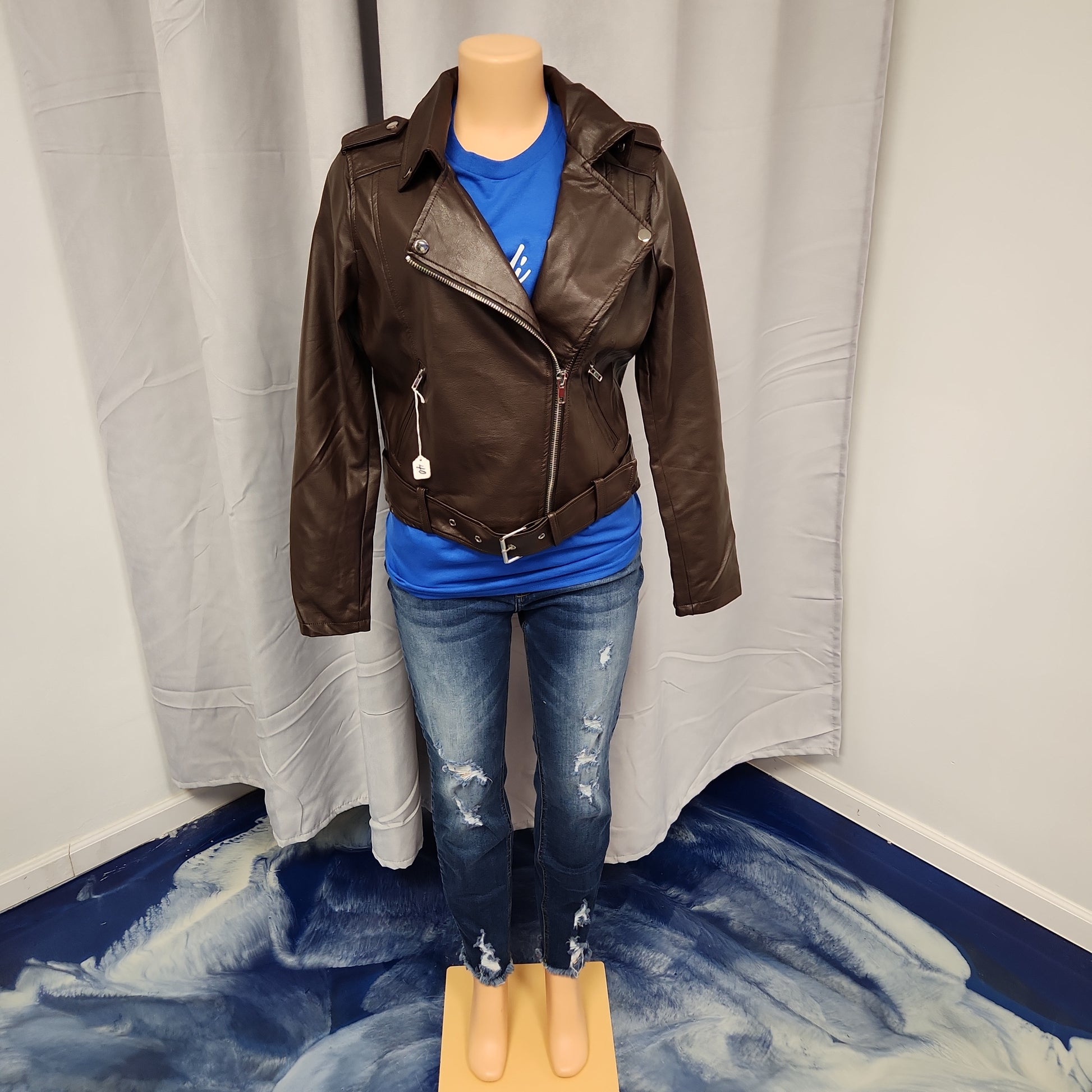 Brown Moto Jacket - Bodi Language for Women