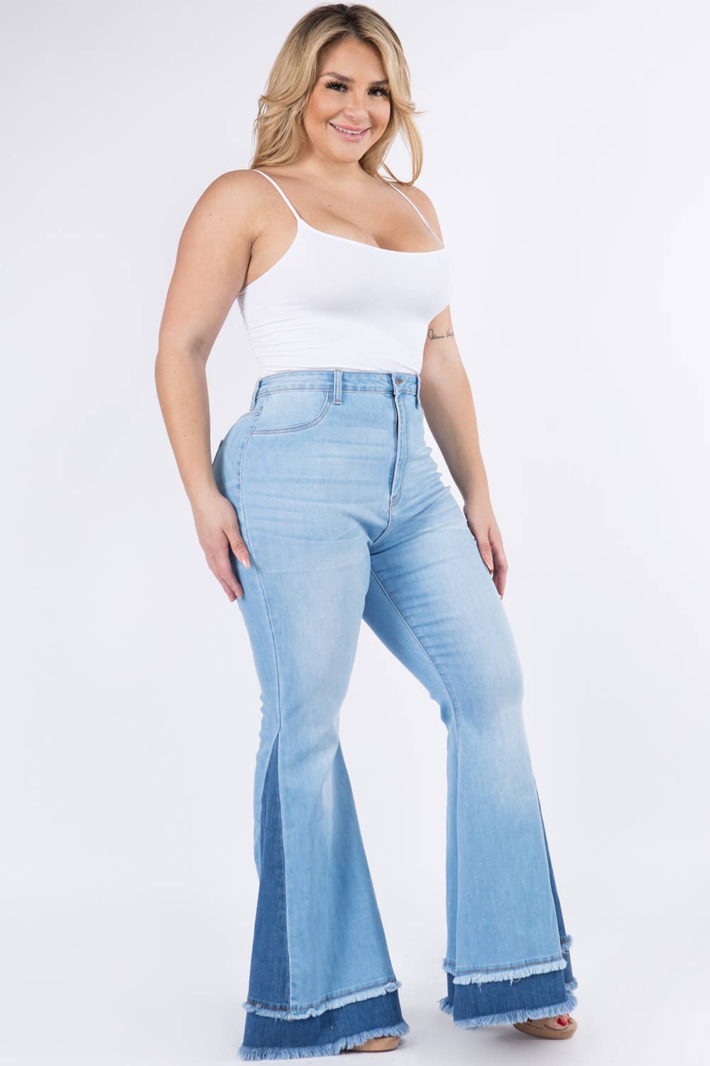 Curvy Super Flare Leg Opening Jean - Bodi Language for Women