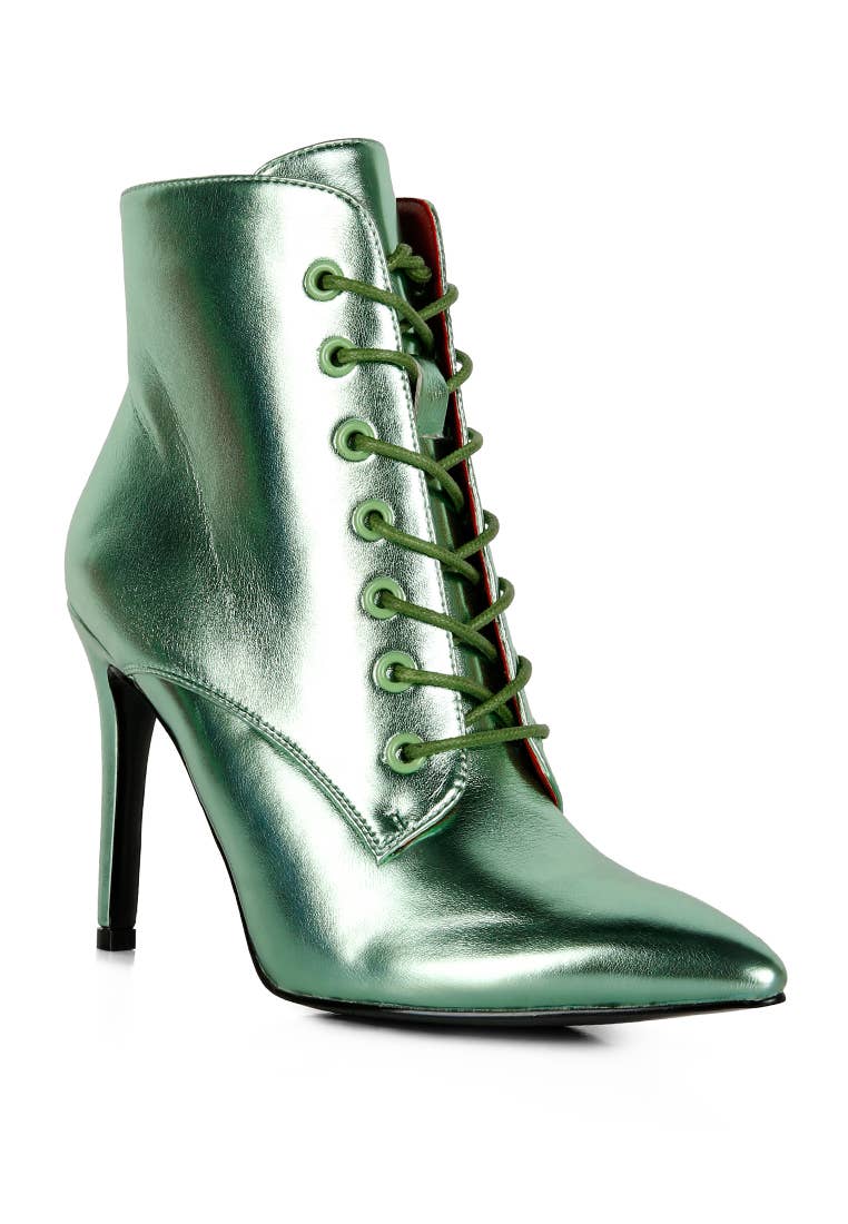 Metallic Stiletto Ankle Boot - Bodi Language for Women