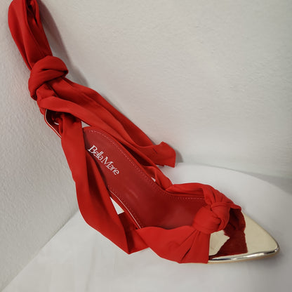 Red Calf Wrap High Heel - Bodi Language for Women