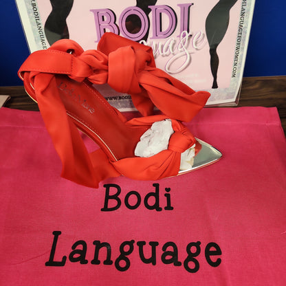 Red Calf Wrap High Heel - Bodi Language for Women