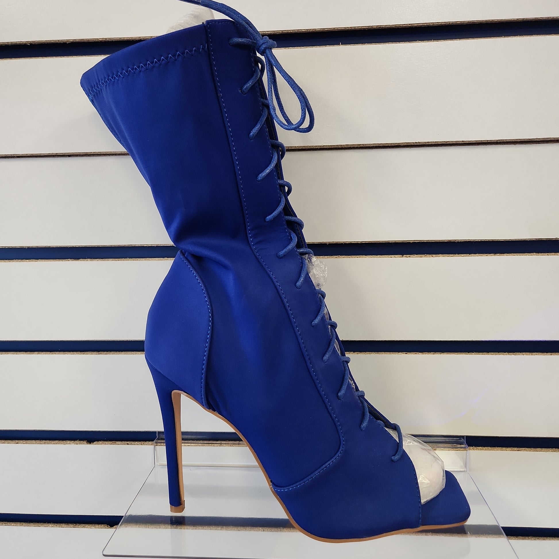 Royal Blue Lace up Bootie - Bodi Language for Women