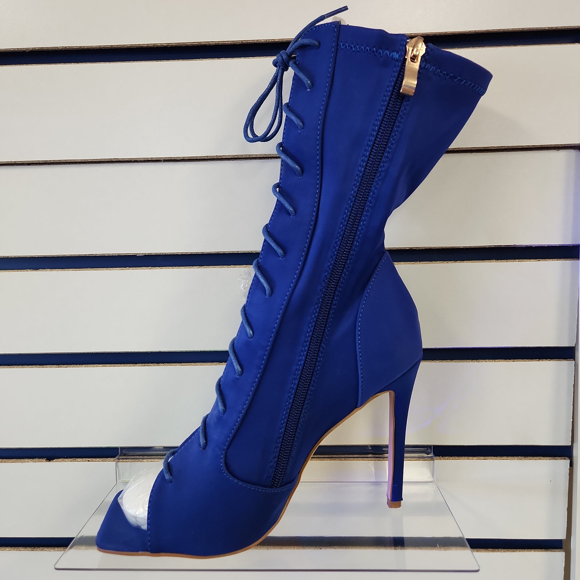 Royal Blue Lace up Bootie - Bodi Language for Women