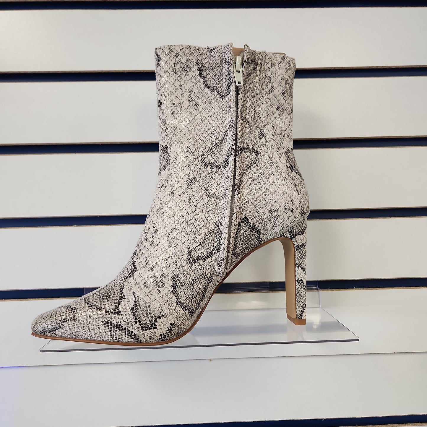 Snake print bootie high heel - Bodi Language for Women